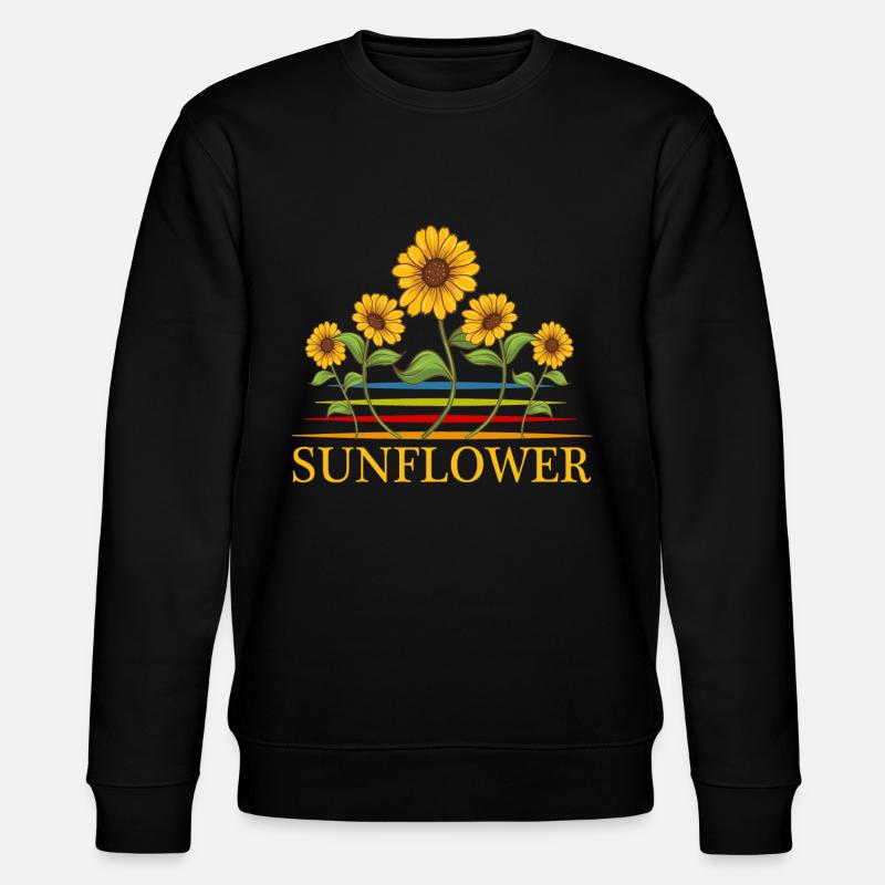 Sonnenblume - Stanley/Stella Unisex Bio-Sweatshirt CHANGER - Schwarz