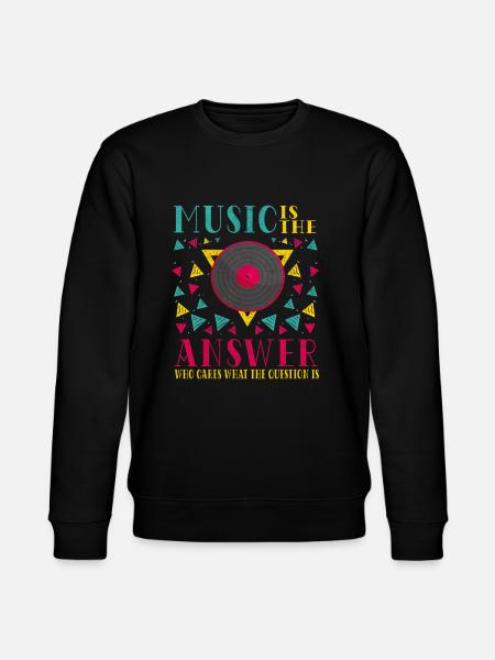 Vinyl Musician Retro Musik Vinyl Vintage Making Music - Stanley/Stella økologisk unisex-sweatshirt CHANGER  - sort