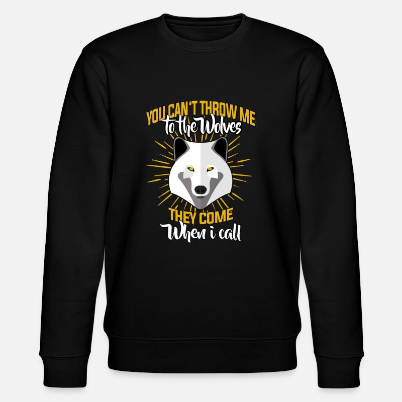 Wolf Wölfe - Stanley/Stella Unisex Bio-Sweatshirt CHANGER  - Schwarz