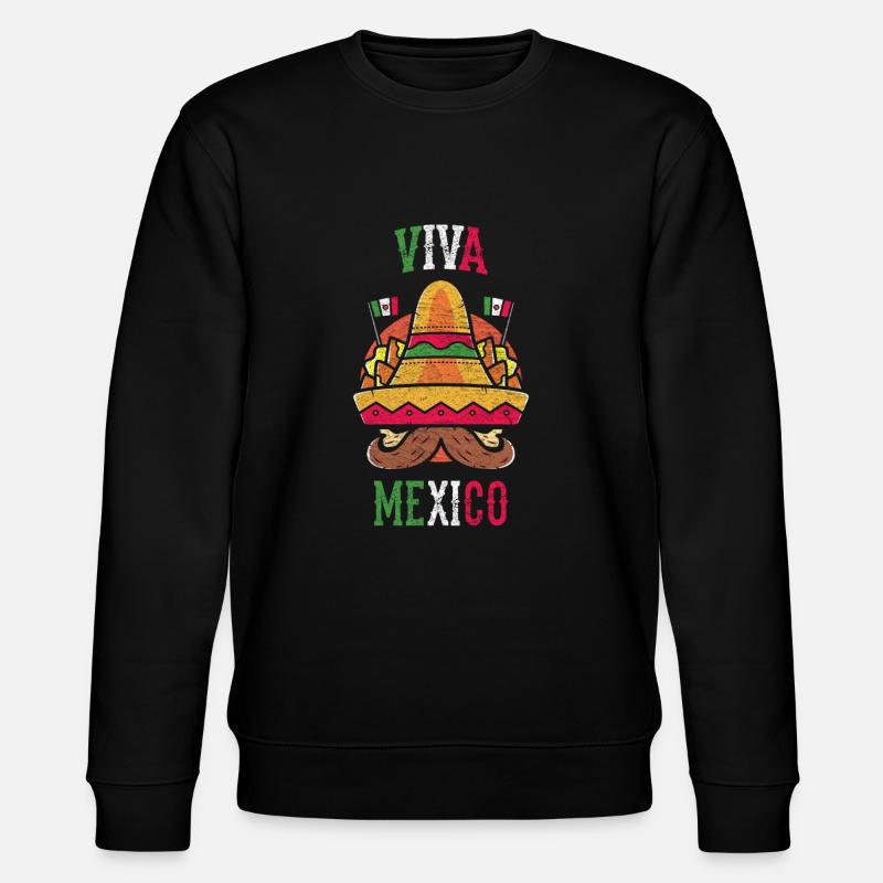 Mexiko Sombrero - Stanley/Stella Unisex Bio-Sweatshirt CHANGER - Schwarz