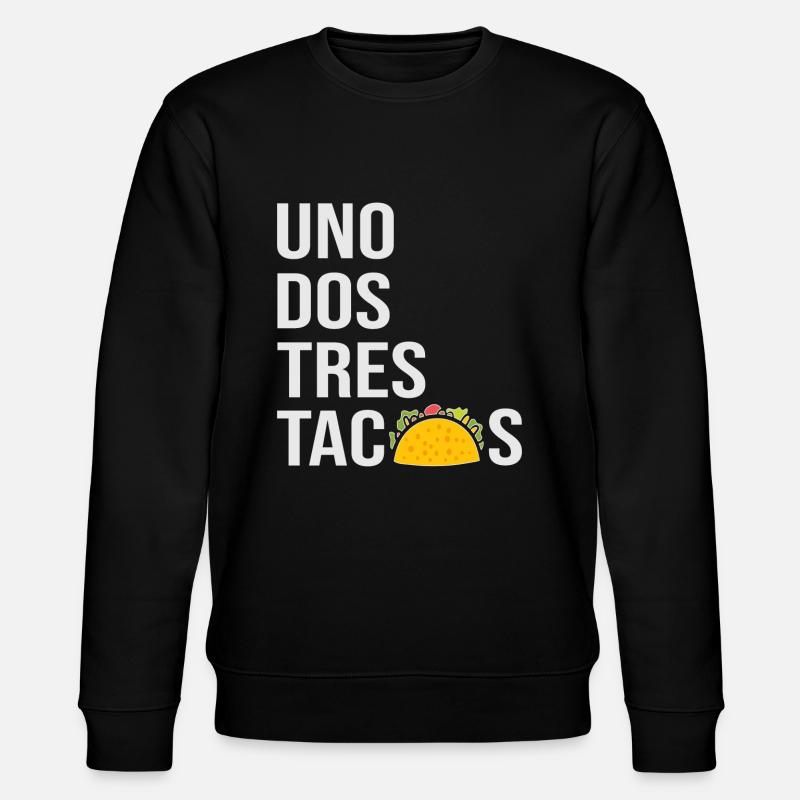 Lustige Taco Bilder - Stanley/Stella Unisex Bio-Sweatshirt CHANGER  - Schwarz