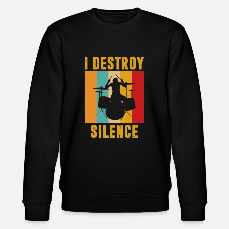 I destroy silence - Stanley/Stella Unisex Bio-Sweatshirt CHANGER  - Schwarz