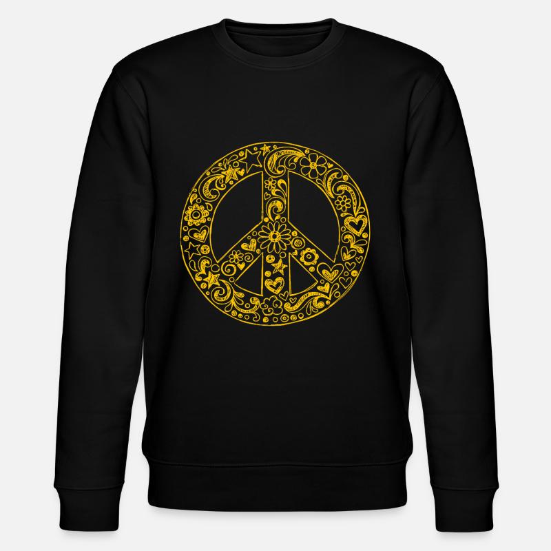 Peace Peacezeichen - Stanley/Stella Unisex Bio-Sweatshirt CHANGER  - Schwarz