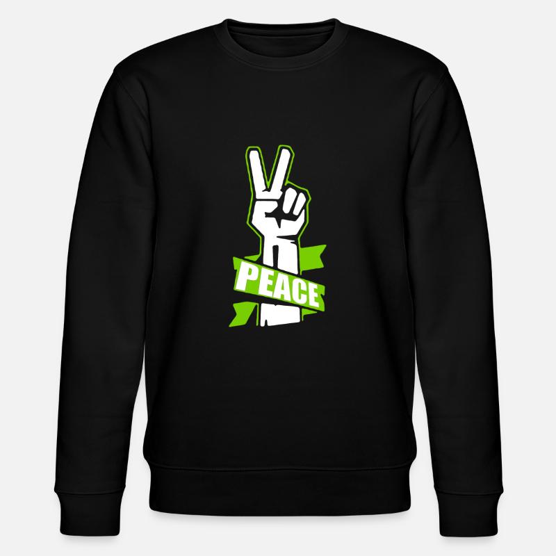 Peace - Stanley/Stella Unisex Bio-Sweatshirt CHANGER  - Schwarz