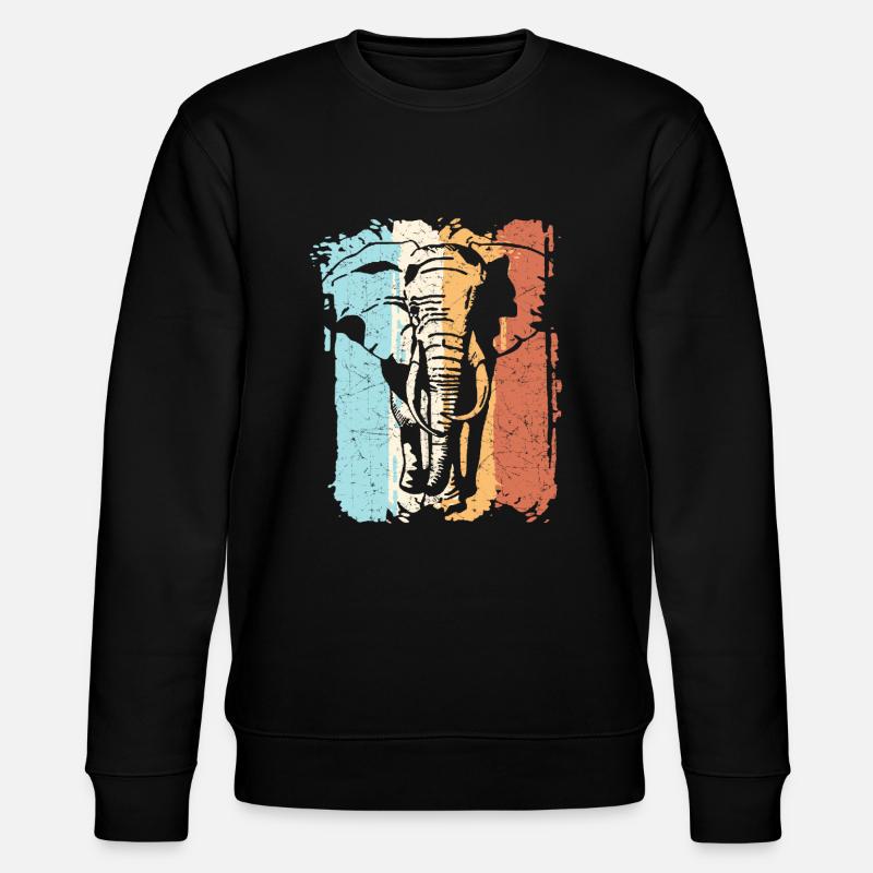 Elefant - Stanley/Stella Unisex Bio-Sweatshirt CHANGER  - Schwarz