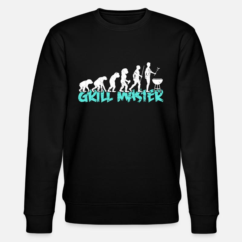 Grillkönig Evolution Grillmeister Grillsaison - Stanley/Stella Unisex Bio-Sweatshirt CHANGER - Schwarz