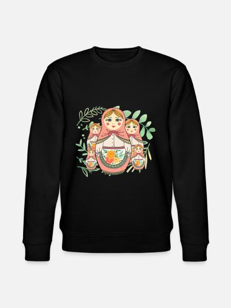 Matryoshka Russia Babushka doll - Stanley/Stella CHANGER Unisex Organic Sweatshirt - black