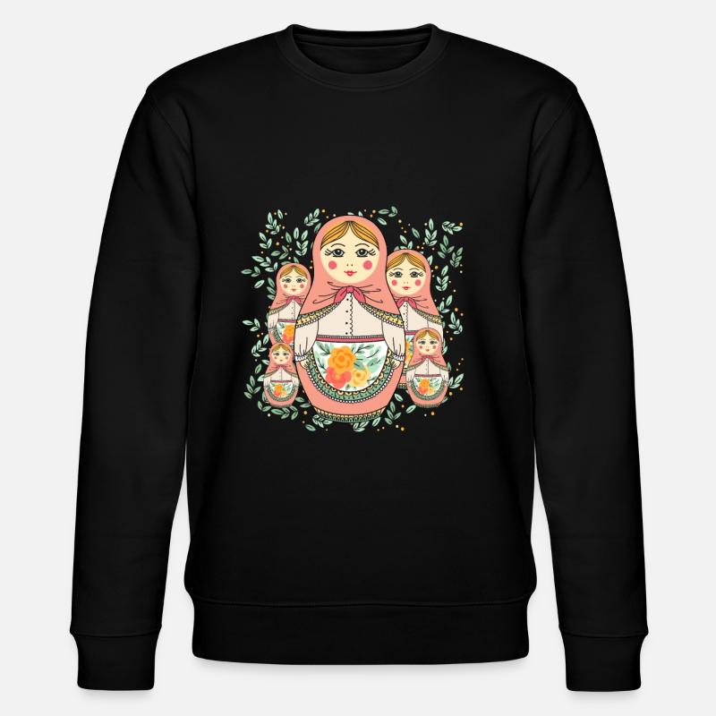 Poupée Matriochka Russie Babushka - Sweat bio CHANGER Stanley/Stella Unisexe - noir