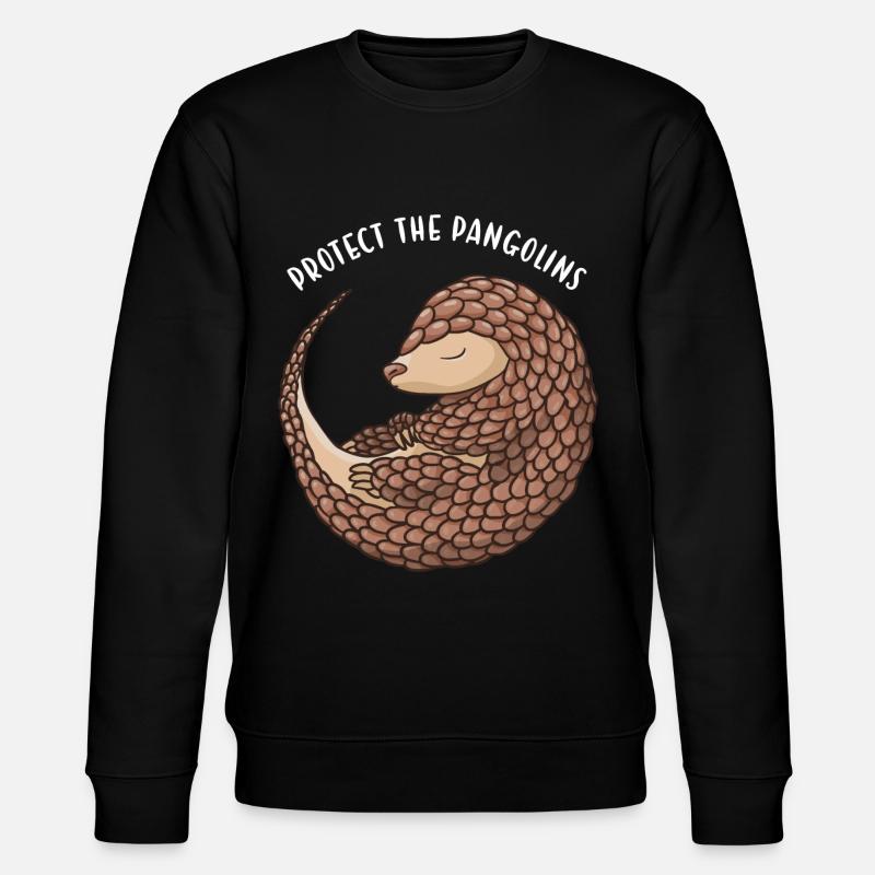 Protect The Pangolins Pangolin - Stanley/Stella CHANGER Unisex Organic Sweatshirt - black