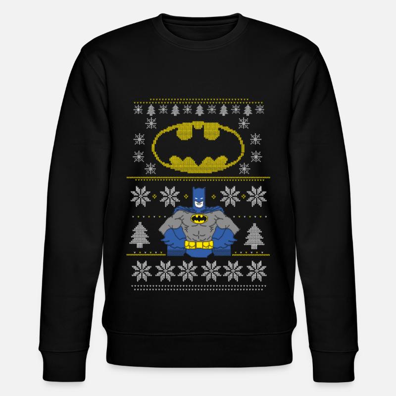 DC Comics Batman Weihnachten Ugly Sweater - Stanley/Stella Unisex Bio-Sweatshirt CHANGER  - Schwarz