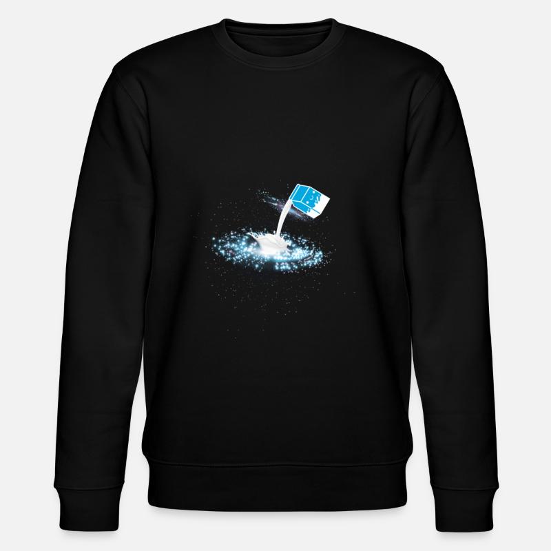 Galaxy Milk Milkyway Outer Space - Stanley/Stella CHANGER Unisex Organic Sweatshirt - black