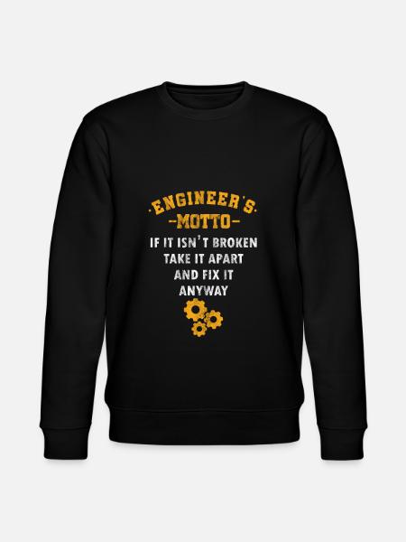 Engineer's Motto Engineering Mechanical Chemical - Stanley/Stella CHANGER Unisex Organic Sweatshirt - black