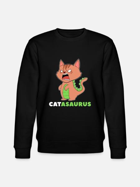 Zabawny prezent Cat Bengal Catasaurus T-Rex - Ekologiczna bluza unisex Stanley/Stella CHANGER  - czarny