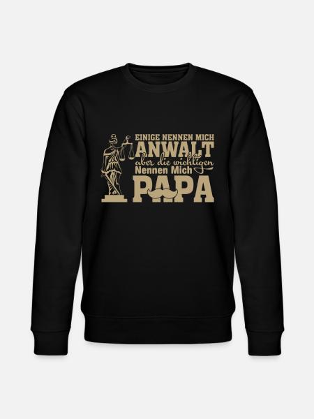 Advocaat die Grappige Giftvader Papa zegt - Stanley/Stella Uniseks bio-sweatshirt CHANGER  - zwart