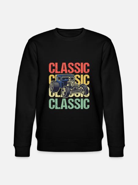 Vintage Car Collector Classic Car Lover Car - Stanley/Stella økologisk unisex-sweatshirt CHANGER - sort