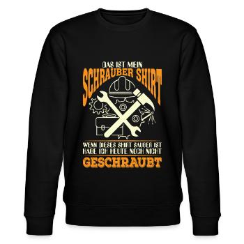 Schrauber - Stanley/Stella Unisex Bio-Sweatshirt CHANGER  - Schwarz - Vorne - Nik (191cm) & Marisol (170cm)