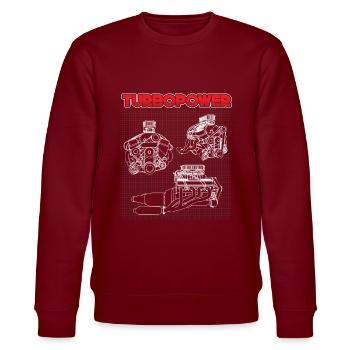 Mechanical Engineering Repair Machine Funny Gift - Stanley/Stella CHANGER Unisex Organic Sweatshirt - burgundy - Front - Nik (191cm) & Marisol (170cm)