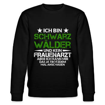 Schwarzwald Bollenhut Schwarzwälder Geschenk-Idee - Stanley/Stella Unisex Bio-Sweatshirt CHANGER  - Schwarz - Vorne - Nik (191cm) & Marisol (170cm)