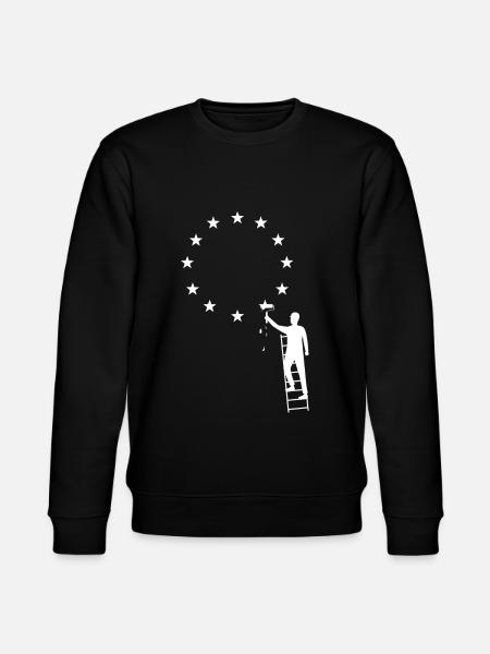 Funny Anti EU European Flag Politics UK United - Stanley/Stella CHANGER Unisex Organic Sweatshirt - black