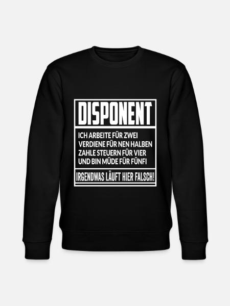 Disponent Beruf Arbeit Geschenk - Stanley/Stella Unisex Bio-Sweatshirt CHANGER - Schwarz