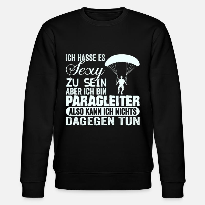 Paragleiten Gleitschirm Paragleiter Fallschirm - Stanley/Stella Unisex Bio-Sweatshirt CHANGER - Schwarz