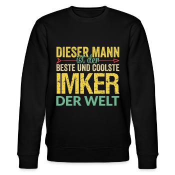 Imker - Stanley/Stella Unisex Bio-Sweatshirt CHANGER  - Schwarz - Vorne - Nik (191cm) & Marisol (170cm)