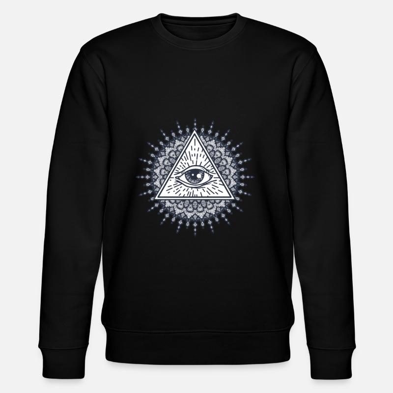 Mandala Triangle Maçonnique Conspiration Illuminati - Sweat bio CHANGER Stanley/Stella Unisexe - noir