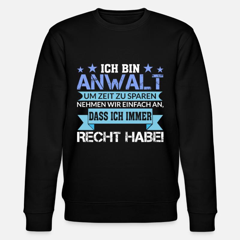 Anwalt - Stanley/Stella Unisex Bio-Sweatshirt CHANGER  - Schwarz