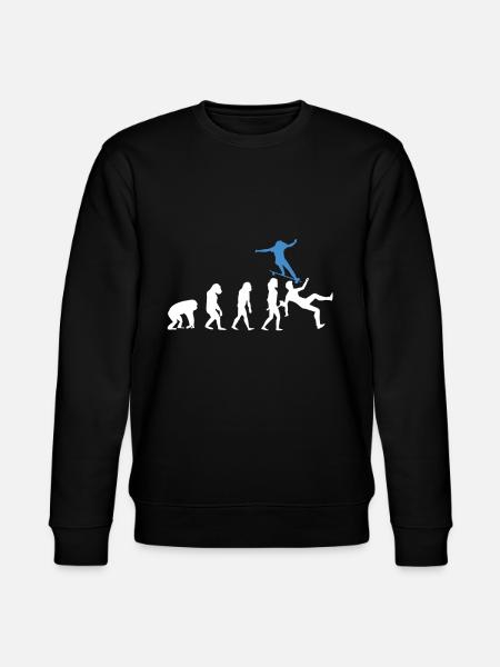 Skateboarder Evolution Skateboard Skateboarding - Stanley/Stella CHANGER Unisex Organic Sweatshirt - black