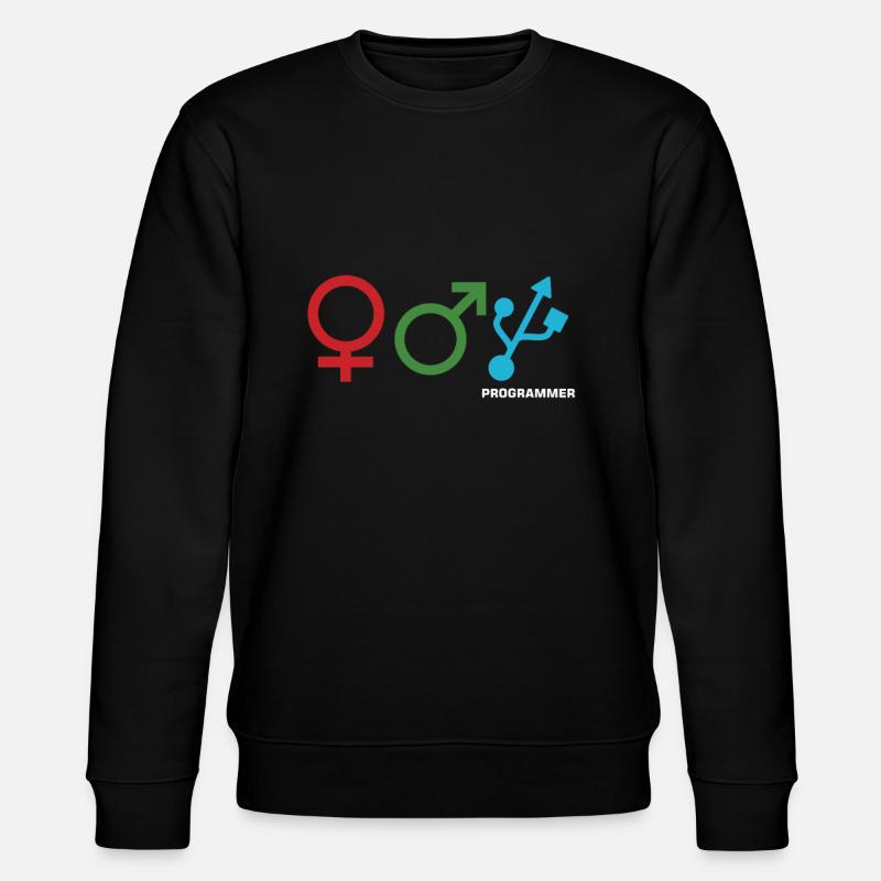 Programmieren von Entschlüsselungscodes Computertechniker - Stanley/Stella Unisex Bio-Sweatshirt CHANGER  - Schwarz