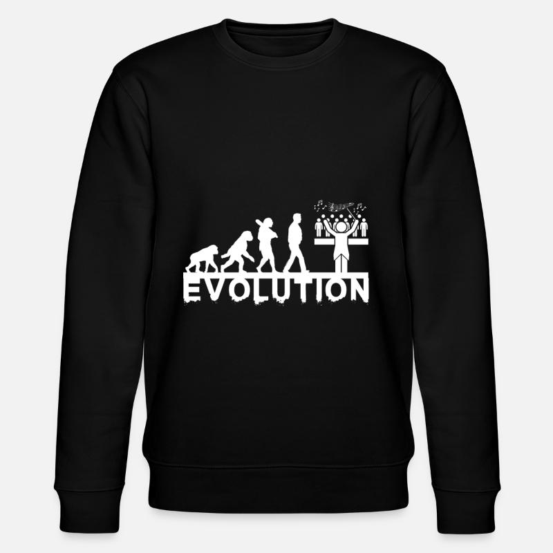 Kördirigent Evolution Chorus Kör musikgåva - Ekologisk sweatshirt CHANGER unisex från Stanley/Stella - svart