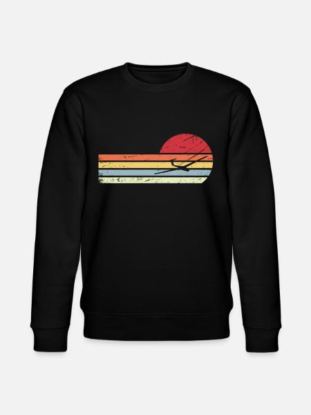 Sun and Retro Lines - Glider - - Stanley/Stella CHANGER Unisex Organic Sweatshirt - black