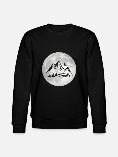 Full Moon - Mountain - - Stanley/Stella CHANGER Unisex Organic Sweatshirt - black