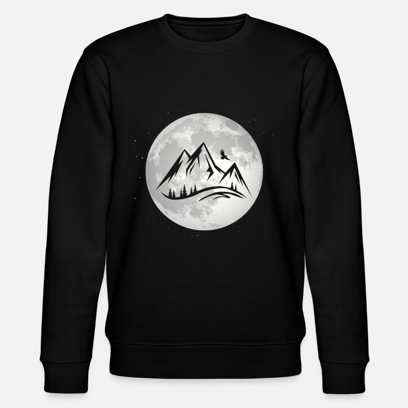 Full Moon - Mountain - - Stanley/Stella CHANGER Unisex Organic Sweatshirt - black