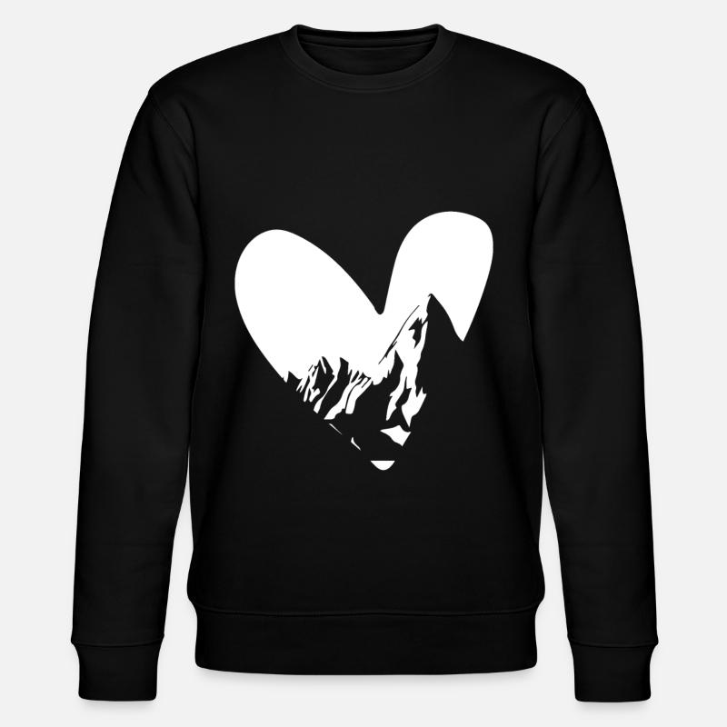 Heart - Mountain - (17) - Stanley/Stella CHANGER Unisex Organic Sweatshirt - black