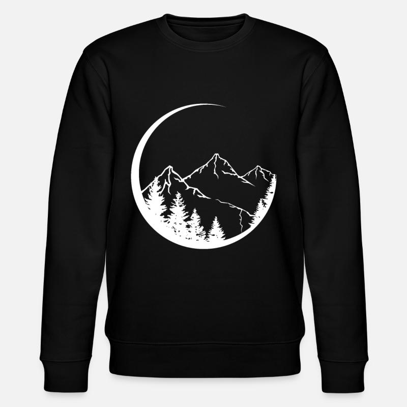 Circle - Mountain - (9) - Stanley/Stella CHANGER Unisex Organic Sweatshirt - black