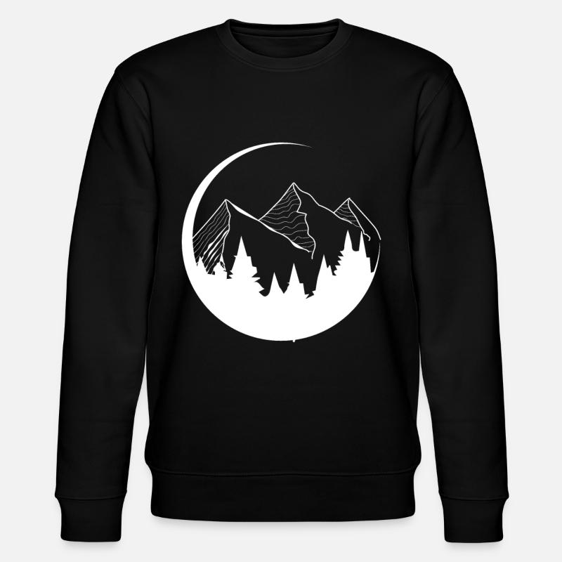 Circle - Mountain - (4) - Stanley/Stella CHANGER Unisex Organic Sweatshirt - black