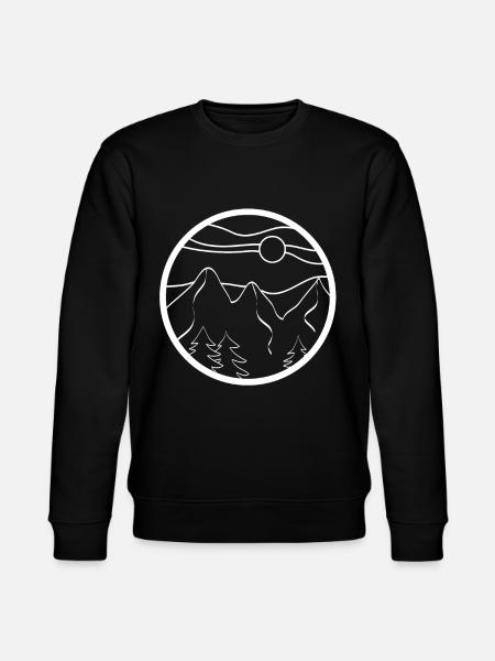 Circle - Mountain - (5) - Stanley/Stella CHANGER Unisex Organic Sweatshirt - black