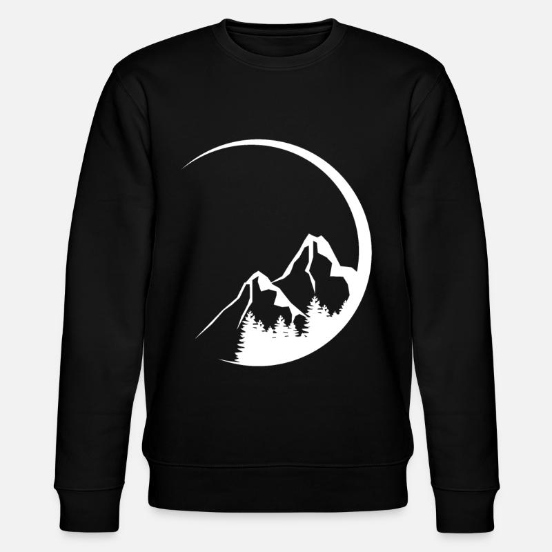 Circle - Mountain - (6) - Stanley/Stella CHANGER Unisex Organic Sweatshirt - black