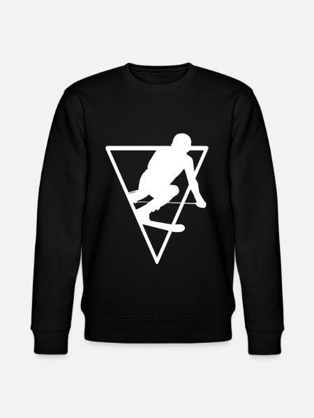 Triangle - Skiing - (2) - Stanley/Stella CHANGER Unisex Organic Sweatshirt - black