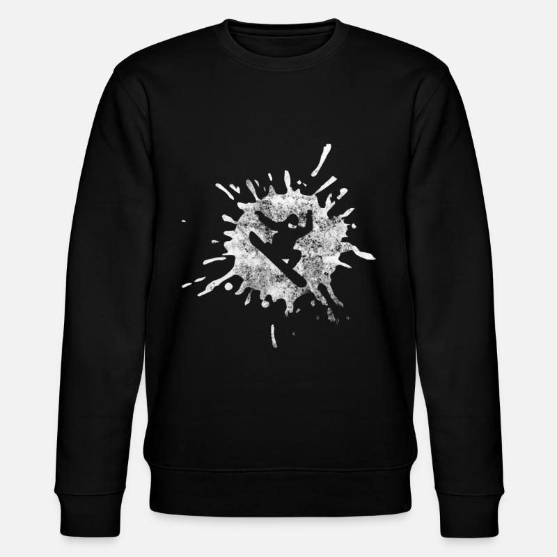 Splashing - Snowboarding - (2) - Stanley/Stella CHANGER Unisex Organic Sweatshirt - black