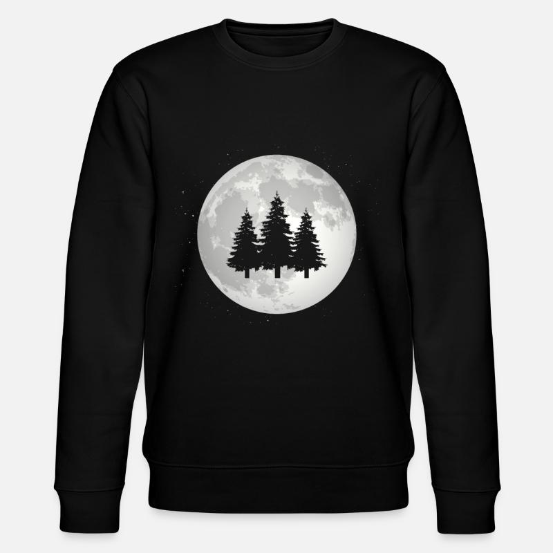 Full Moon - Trees - - Stanley/Stella CHANGER Unisex Organic Sweatshirt - black