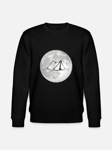 full moon - camping tent - - Stanley/Stella CHANGER Unisex Organic Sweatshirt - black