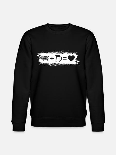 Grunge Rectangle - Heart - Beer - Camper - - Stanley/Stella CHANGER Unisex Organic Sweatshirt - black