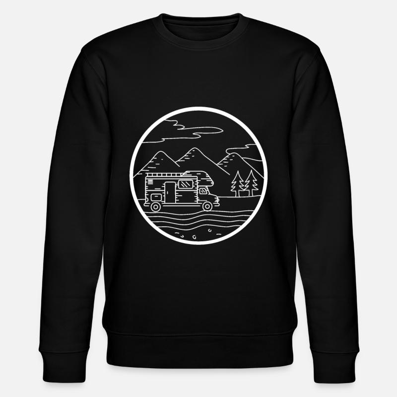 Mountain - Camping Van - (13) - Stanley/Stella CHANGER Unisex Organic Sweatshirt - black