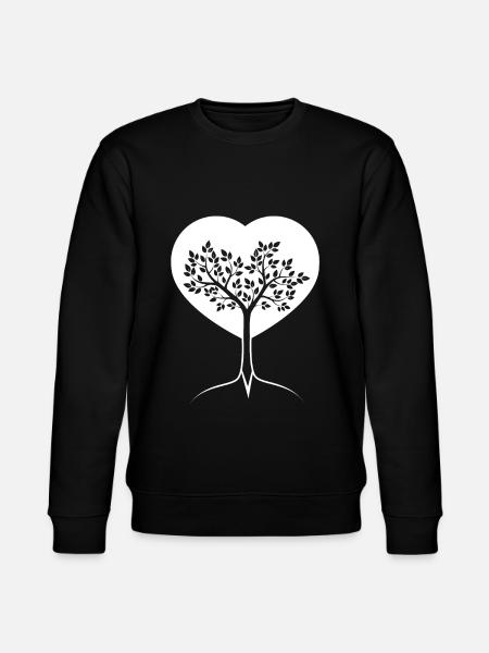 Heart - Tree - (2) - Stanley/Stella CHANGER Unisex Organic Sweatshirt - black