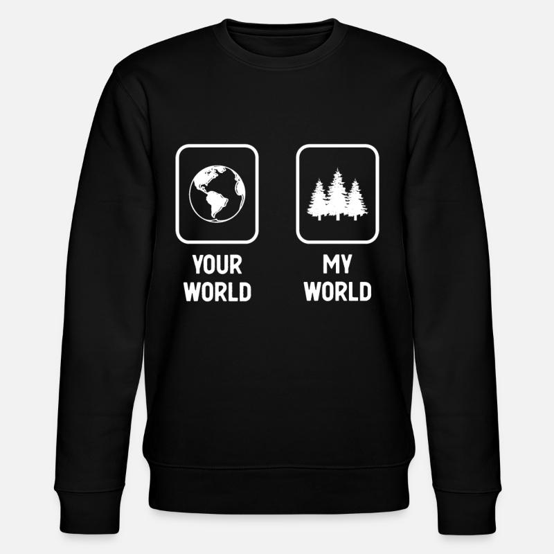 Votre monde Mon monde - Arbres - - Sweat bio CHANGER Stanley/Stella Unisexe - noir