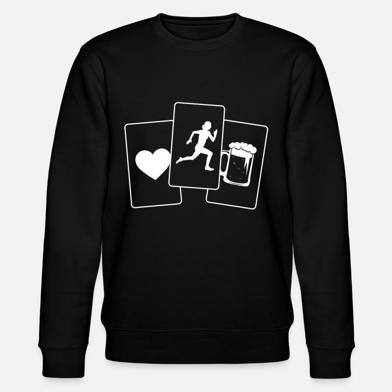 Coeur - Bière - Course féminine - - Sweat bio CHANGER Stanley/Stella Unisexe - noir