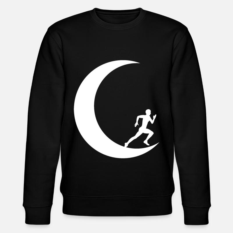 Crescent Moon - Running - - Stanley/Stella CHANGER Unisex Organic Sweatshirt - black