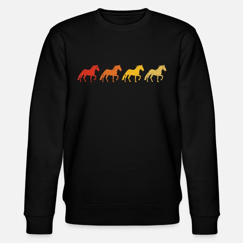 Chevaux rétro - Sweat bio CHANGER Stanley/Stella Unisexe - noir